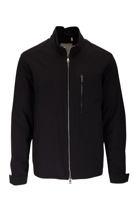 Moncler - Vincin Giubbotto Black Zip Jacket | Mitchell Stores