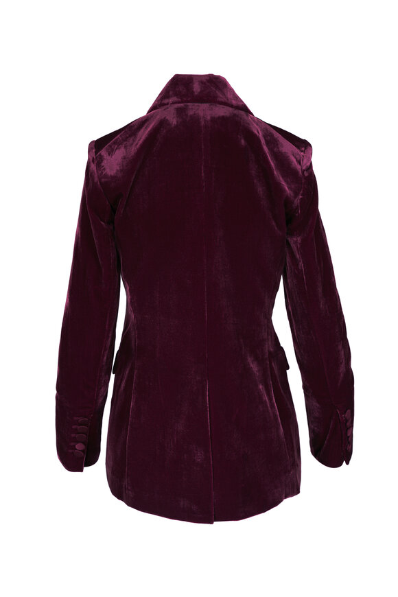 Veronica Beard - Ellette Dark Burgundy Velvet Dickey Jacket