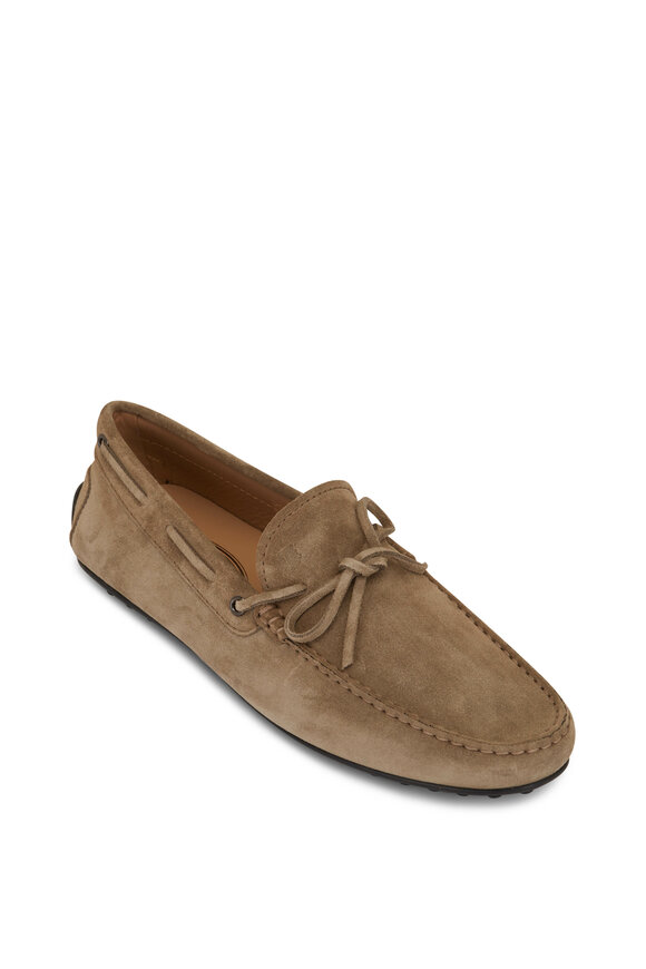 Tod's Laccetto City Gommino Suede Driving Loafers 