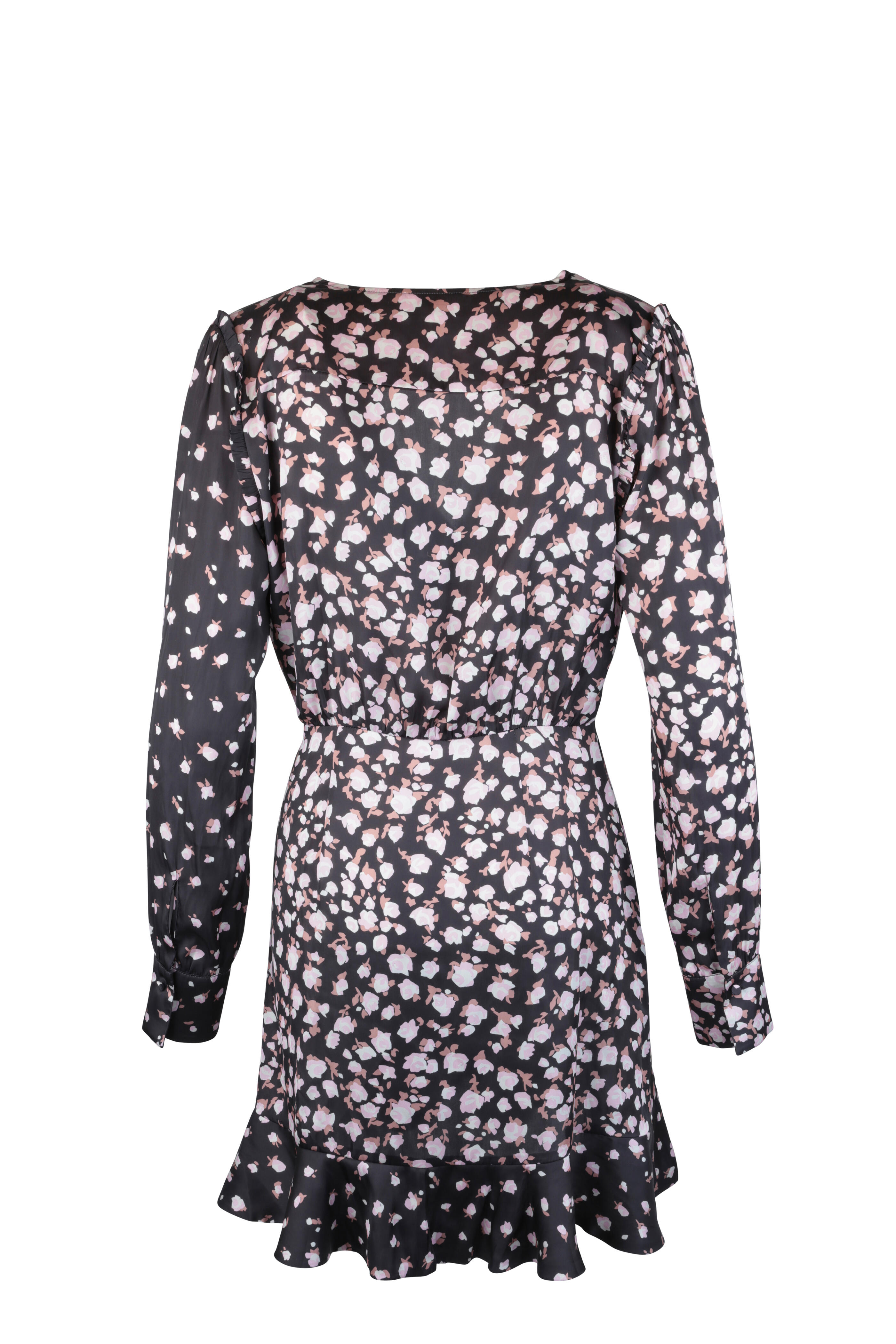 Paige - Carrie Ann Black Floral Wrap Dress