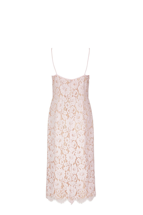 Michael Kors Collection - Pink Paillette Lace Slip Dress 