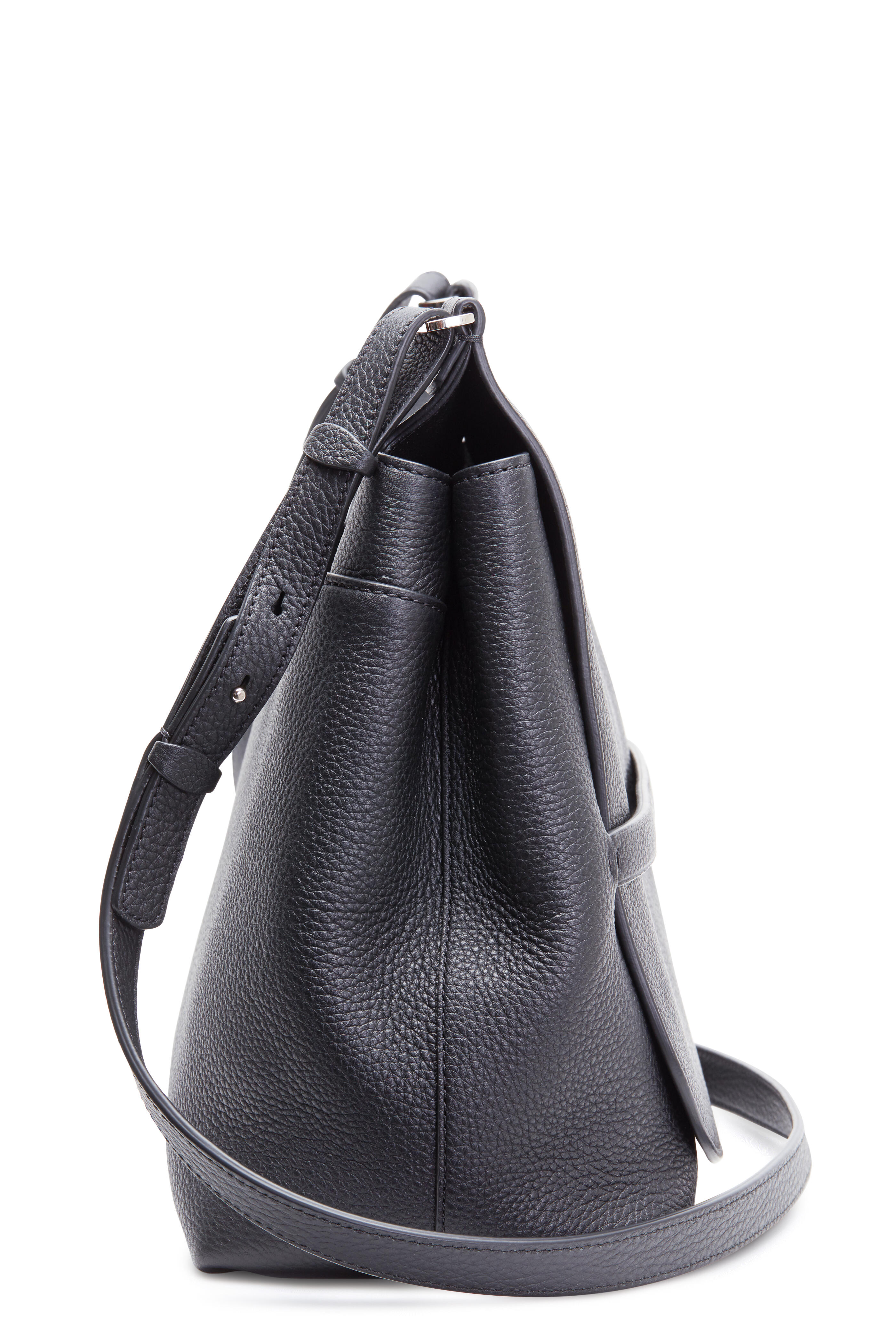 The Row Sideby textured leather shoulder bag