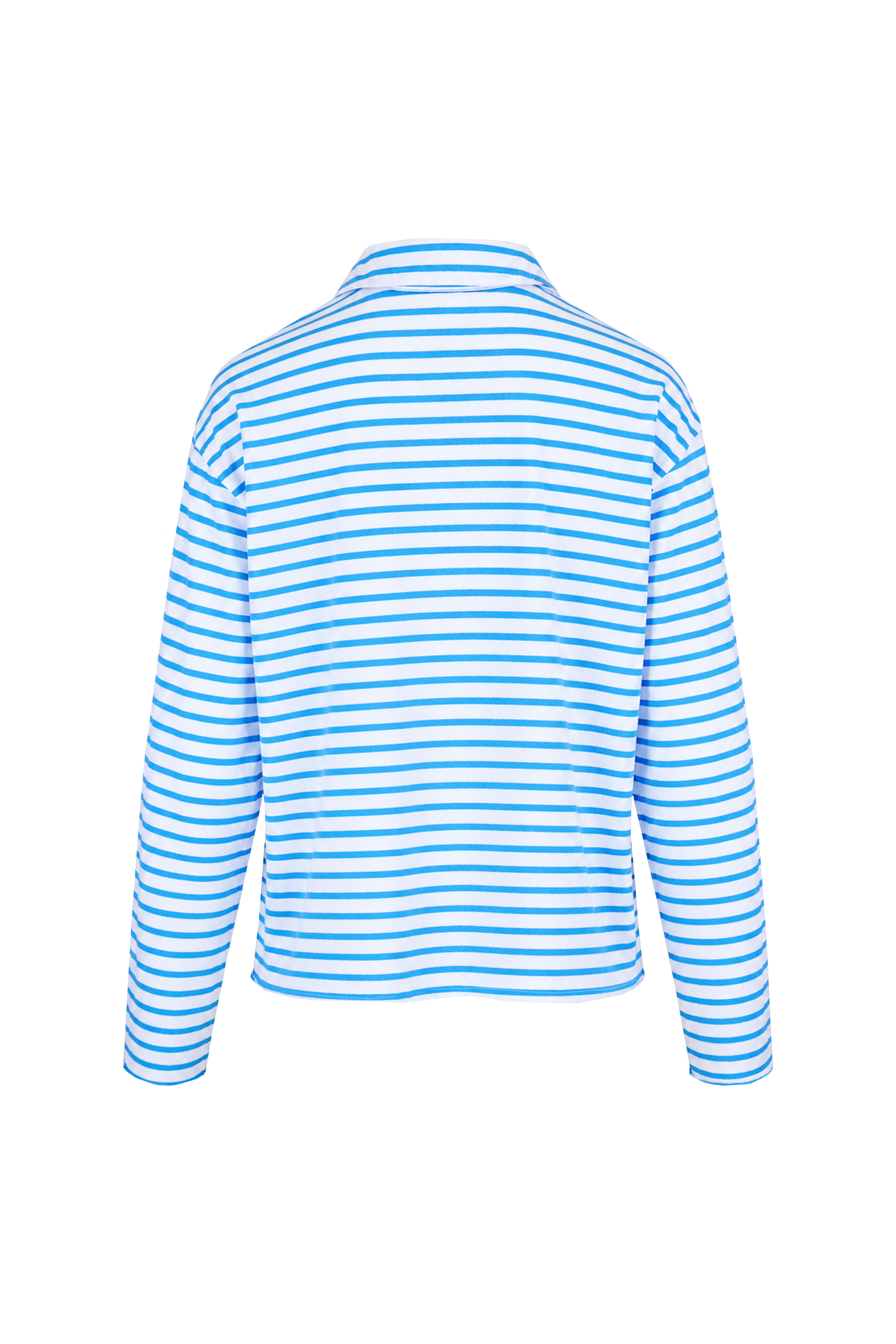 Frank & Eileen - Turquoise Stripe Patrick Popover Henley - view 2