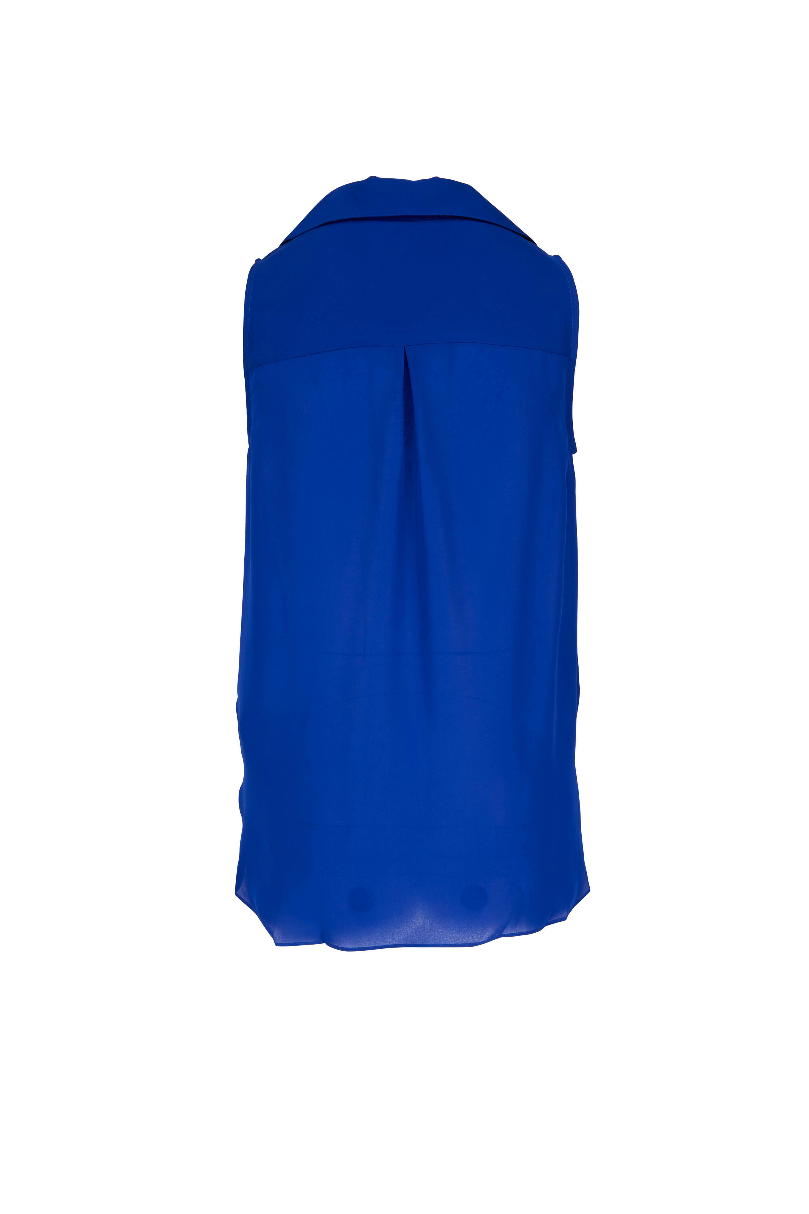 L’Agence Freja Sleeveless newest Draped Blouse