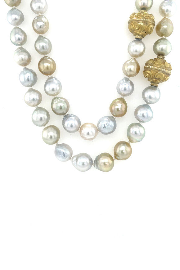Ellen Hoffman South Sea Australian Multicolored Pearl Necklace