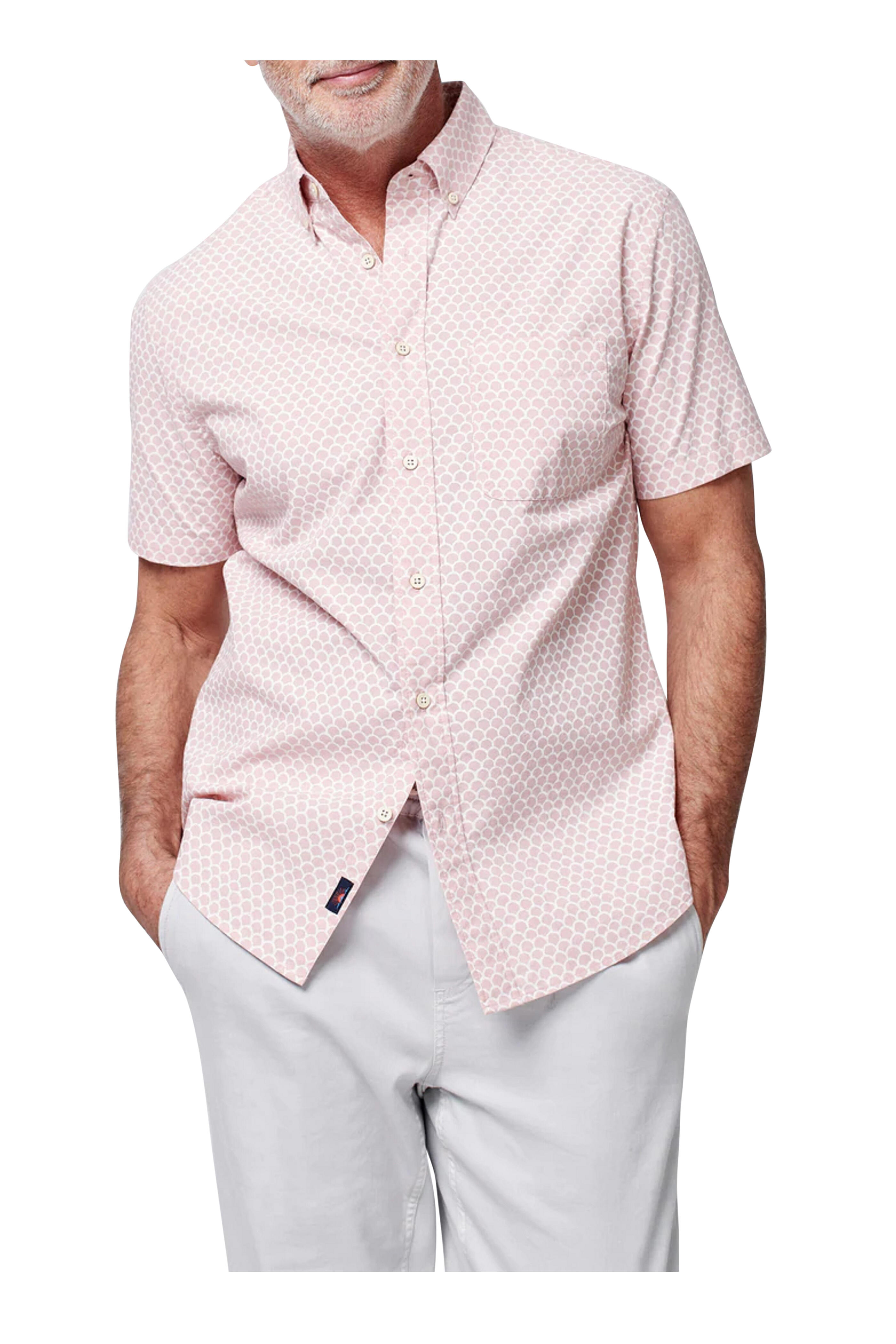 Faherty Brand - Playa Rose Fish Scale Short Sleeve Shirt