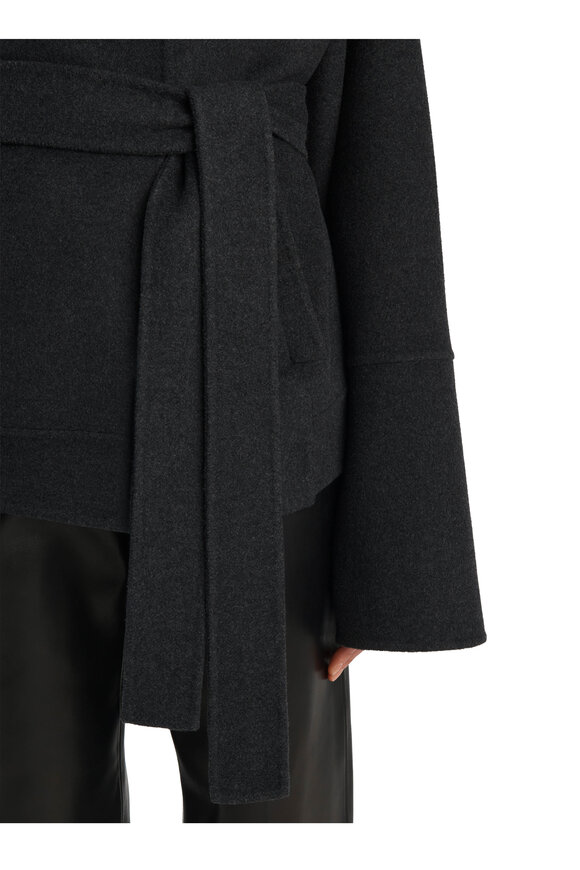 Khaite Alder Charcoal Gray Double Face Wool Jacket - view 4