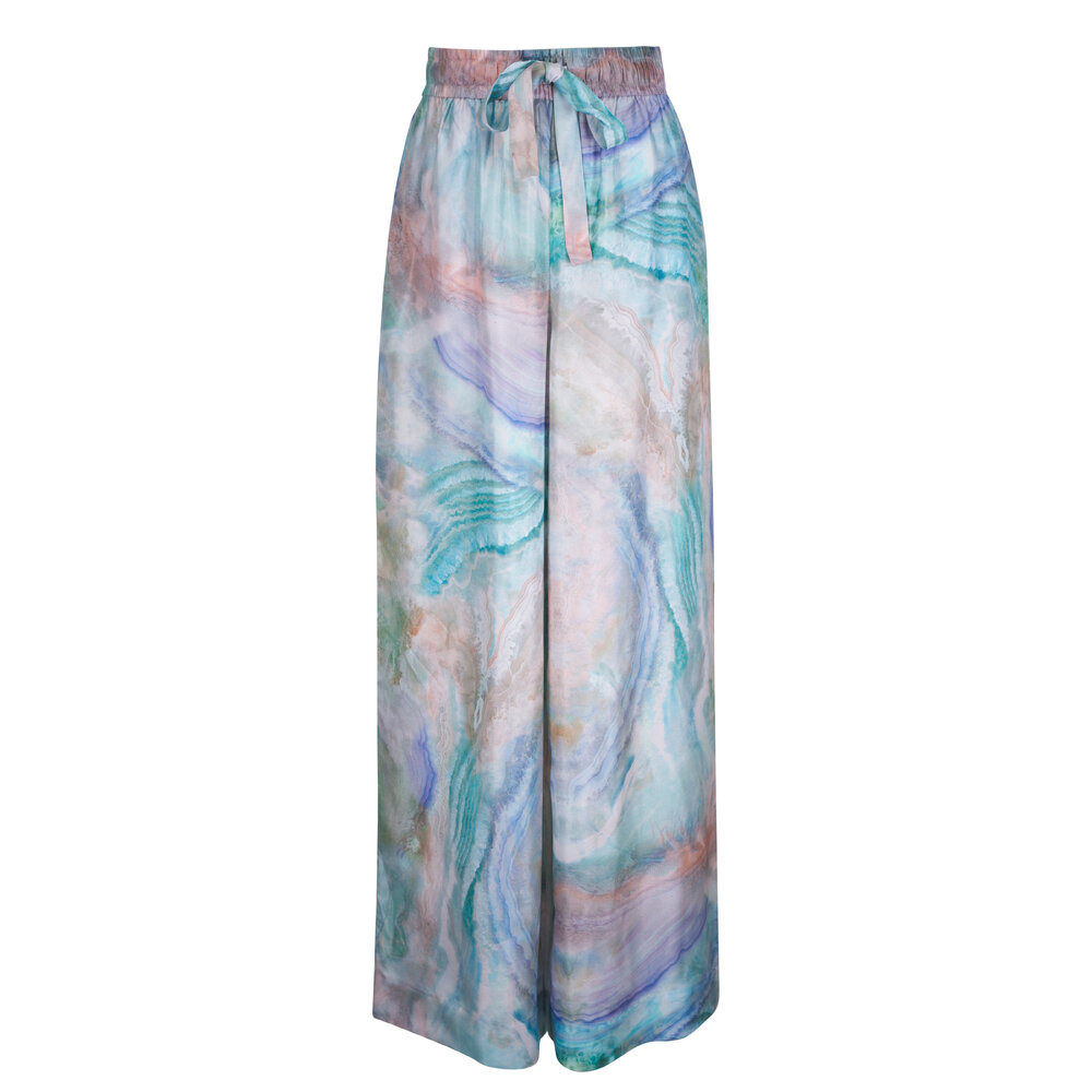 Zimmermann - Illuminate Blue Agate Silk Pant | Mitchell Stores