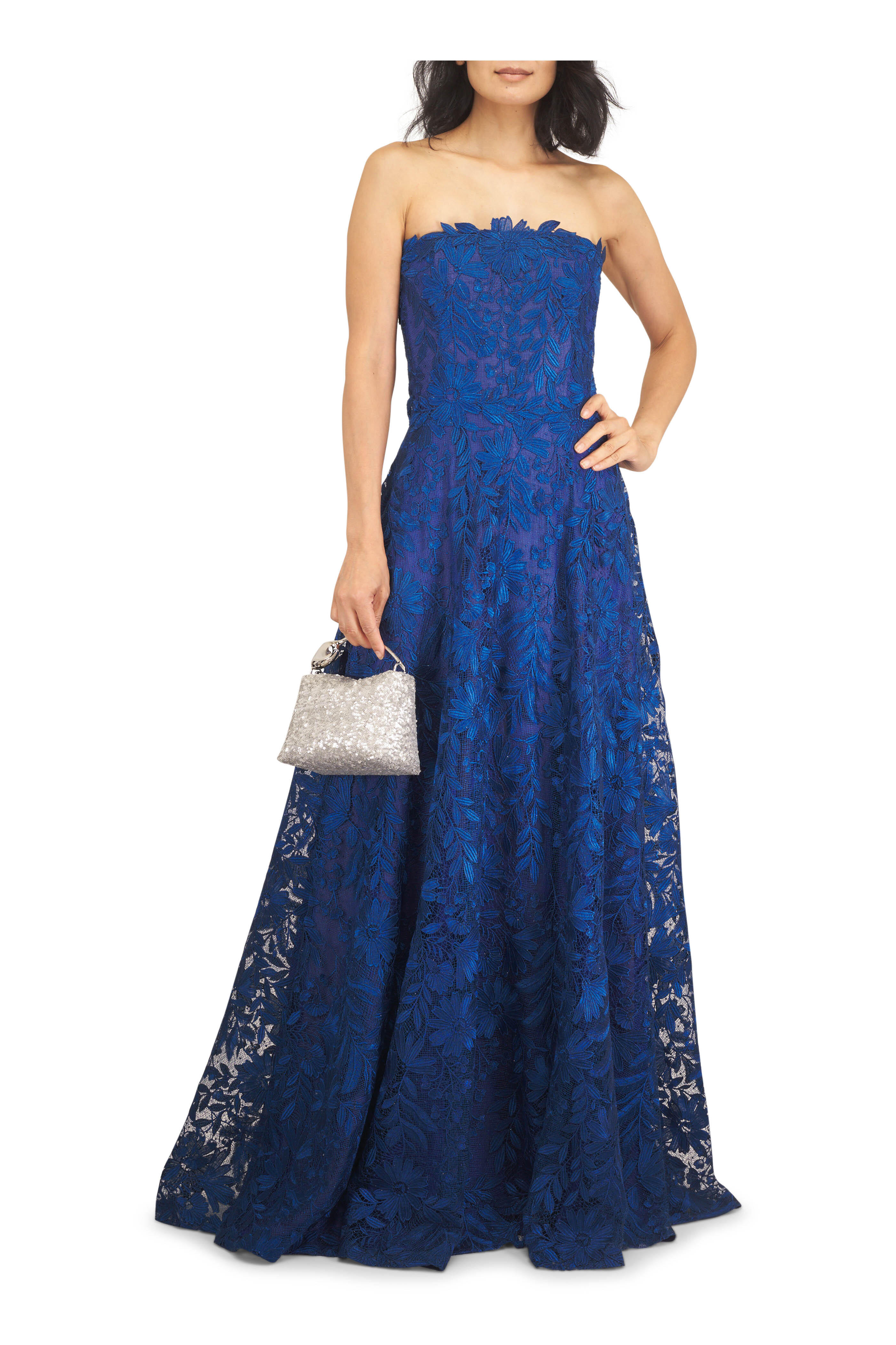 Erdem - Silver Sequins Mini Bloom Bag - view 7