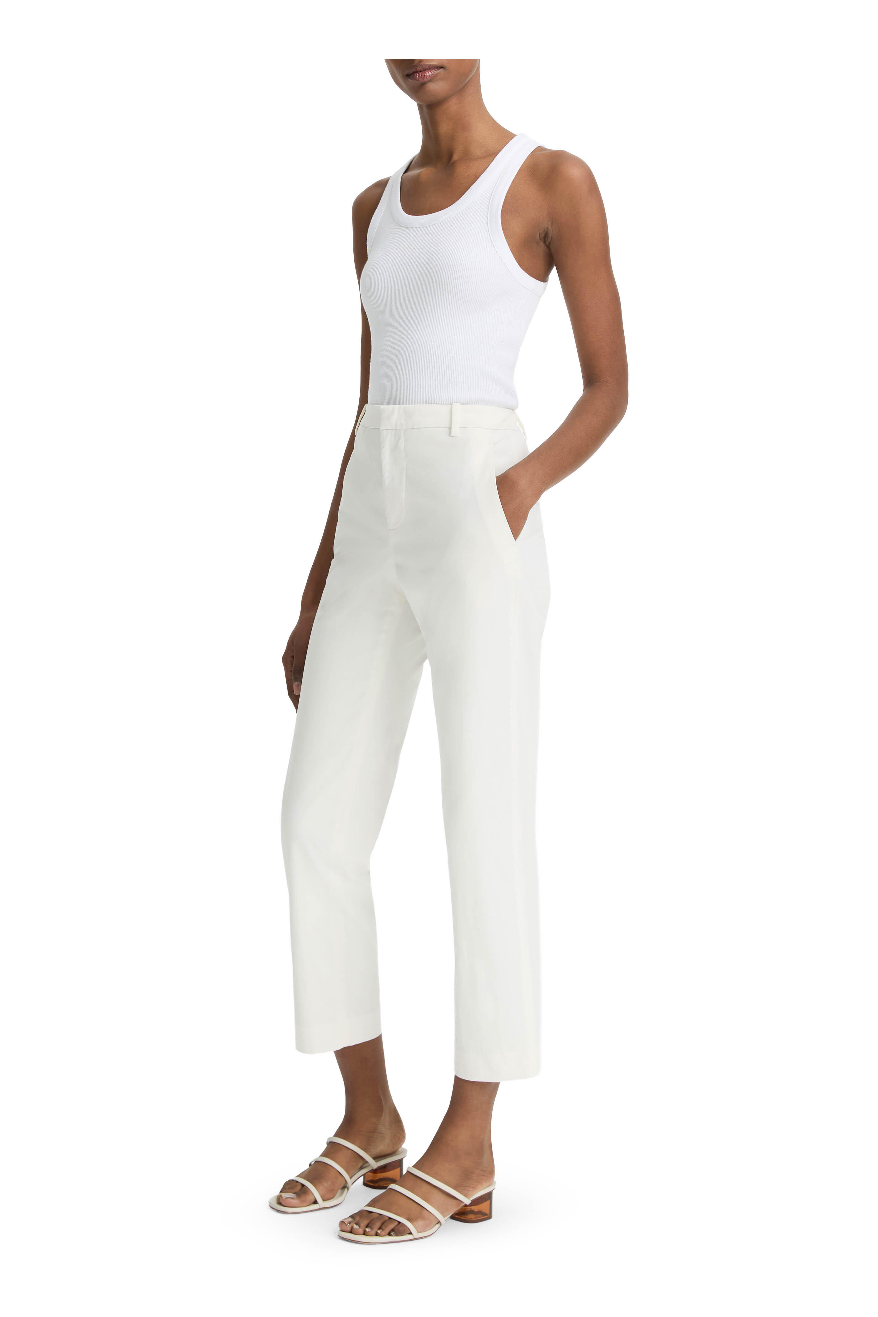 Vince - Off White Mid-Rise Chino Pant