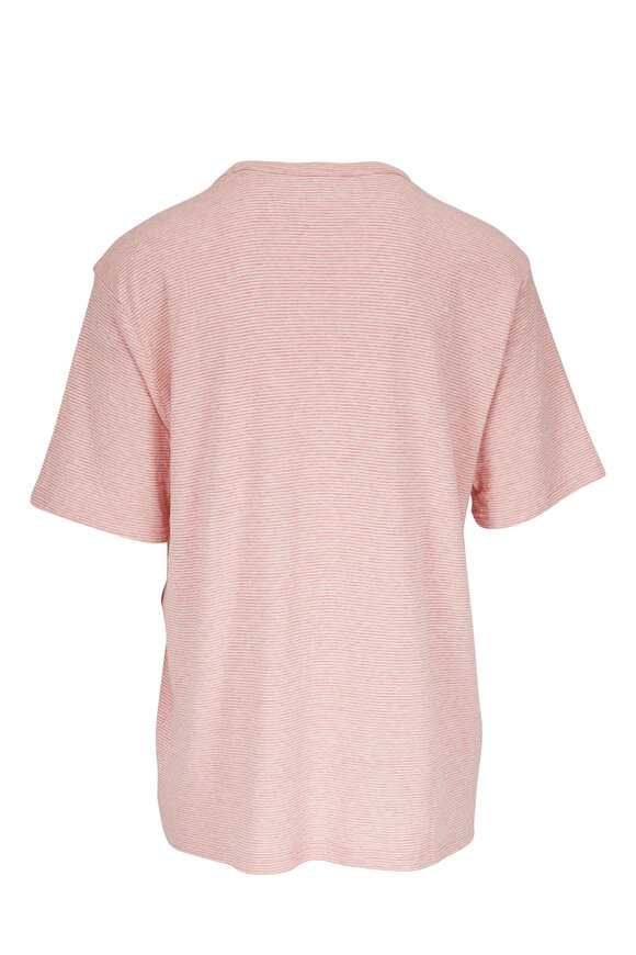 Faherty Brand - Cloud Rose & Cream Striped Short Sleeve T-Shirt