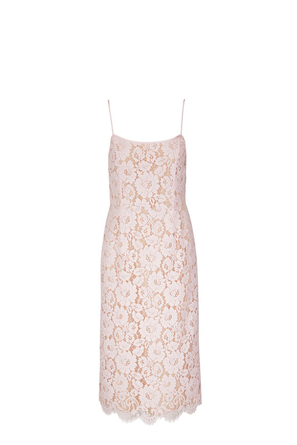 Michael Kors Collection - Pink Paillette Lace Slip Dress 