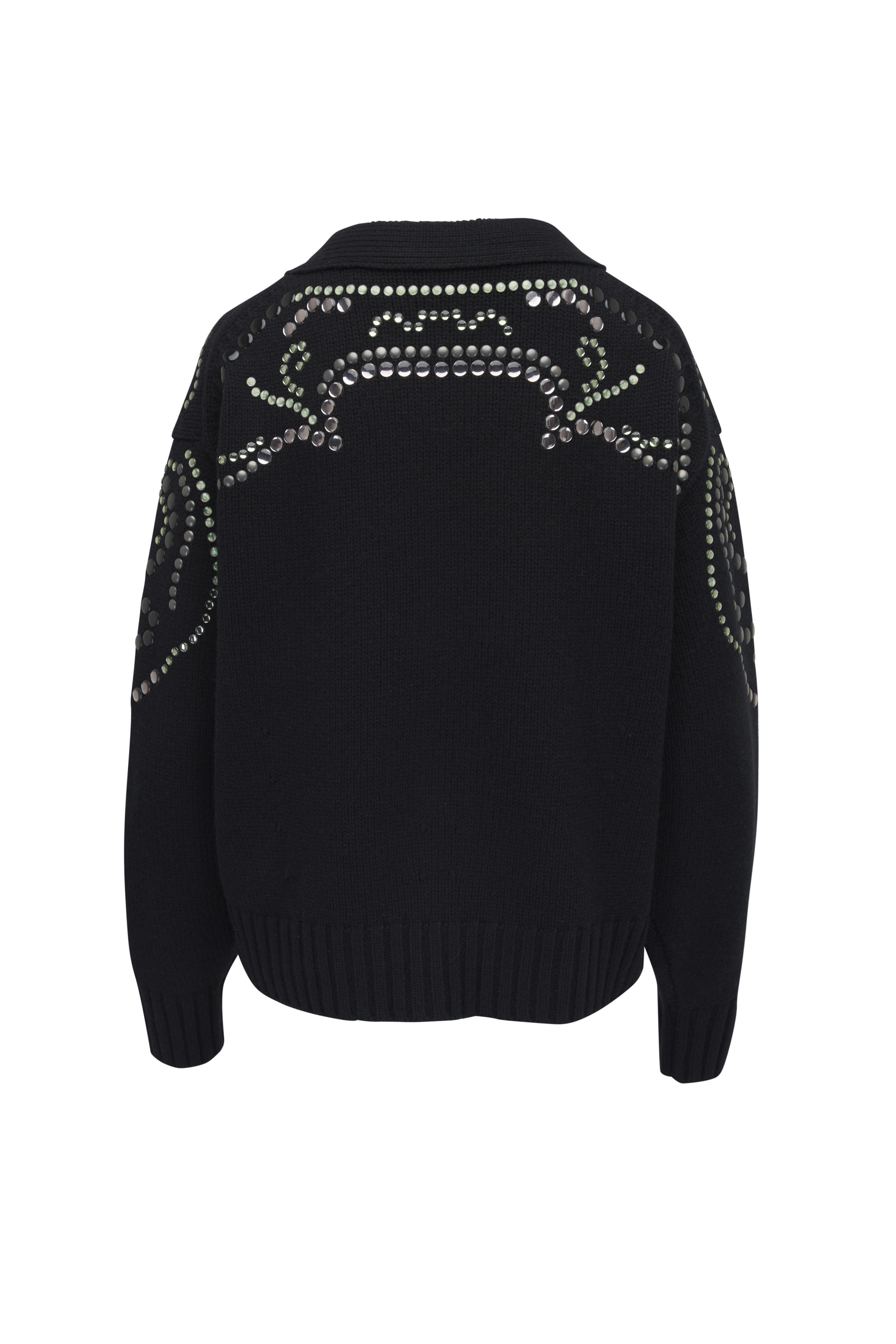Dorothee Schumacher - Embellished Statements Black Merino Wool Cardigan