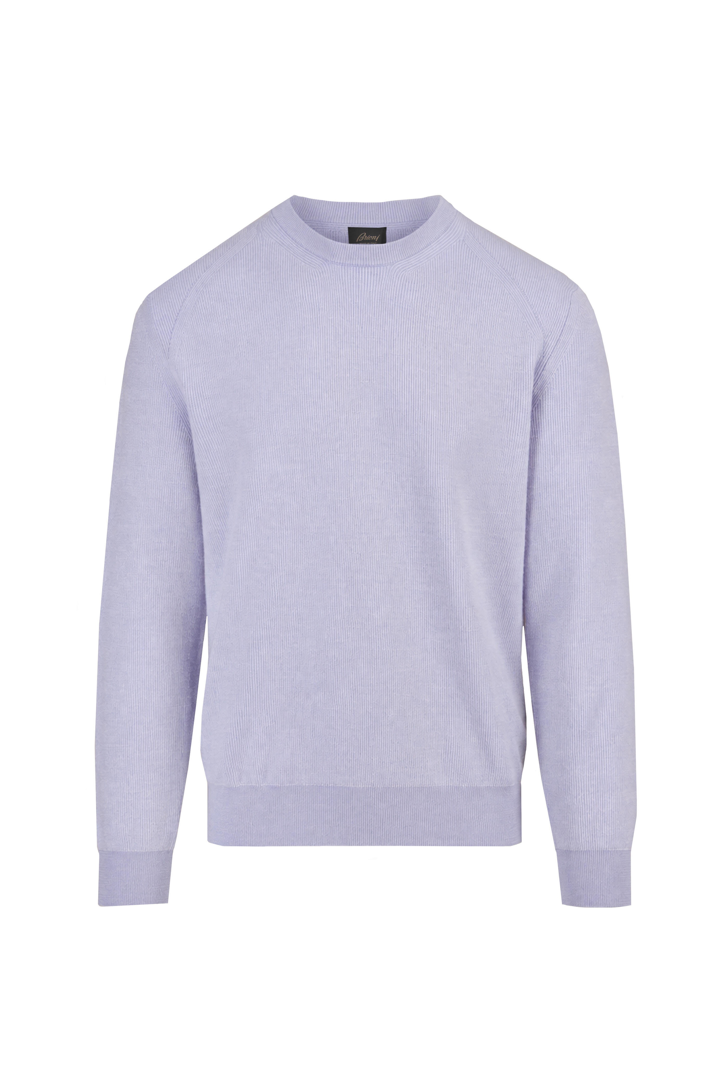 Brioni - Light Blue Cashmere & Wool Crewneck Sweater - view 1
