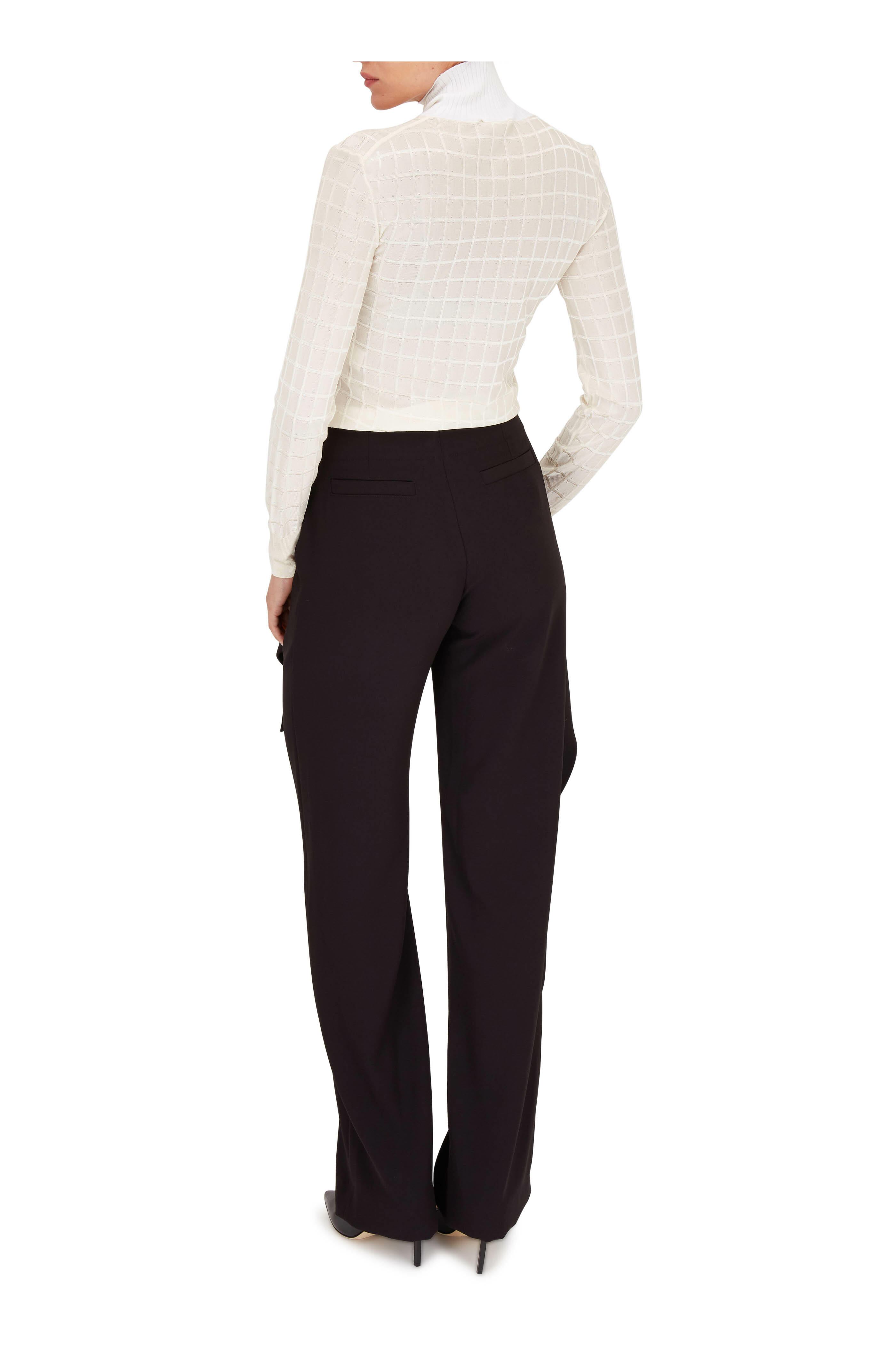 Chloé - Black Cady Self-Tie Pant