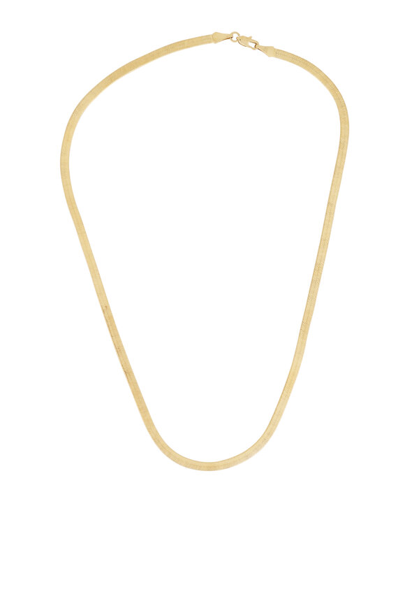 Cristina V. Thin Herringbone Chain Necklace
