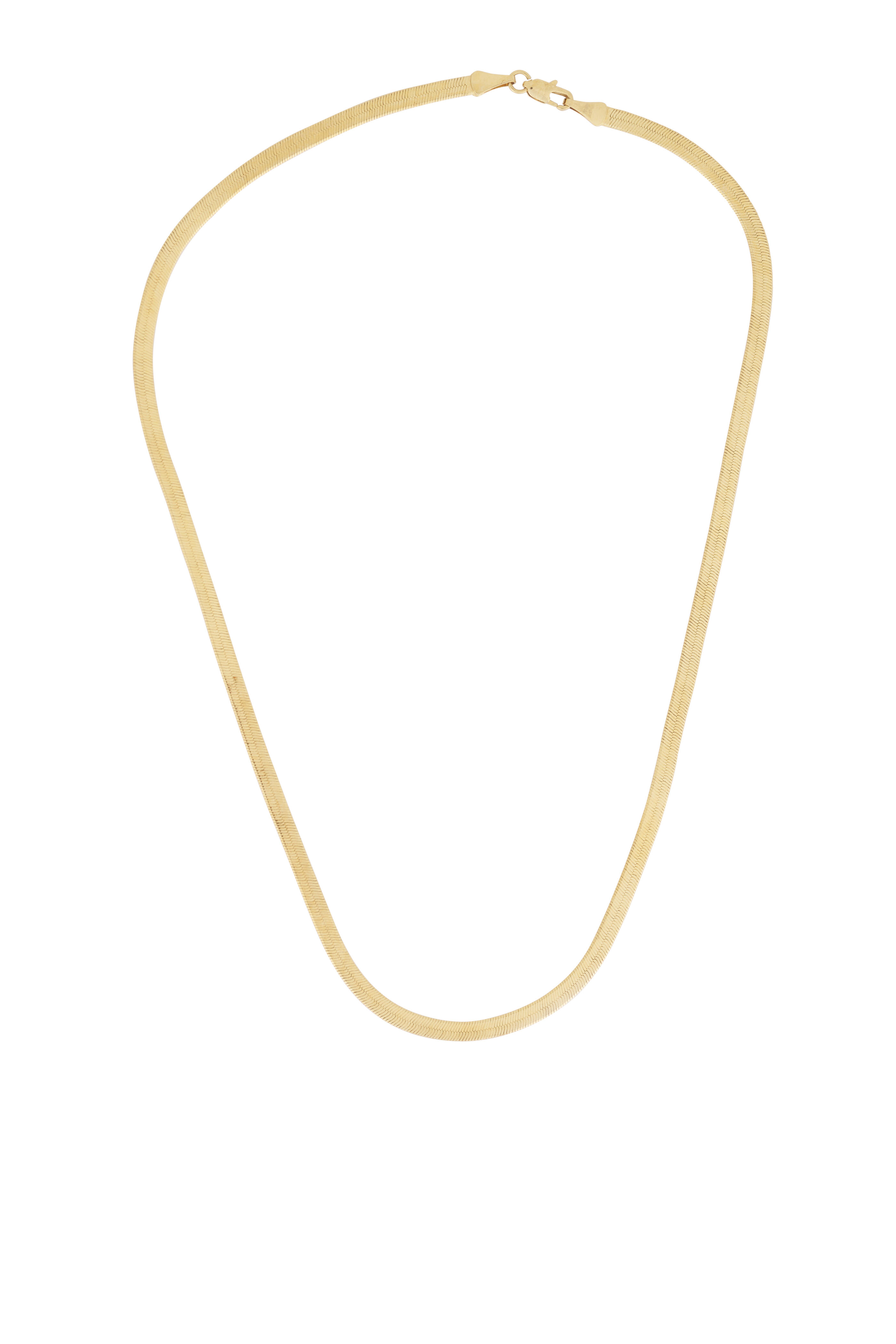 Cristina V. - Thin Herringbone Chain Necklace