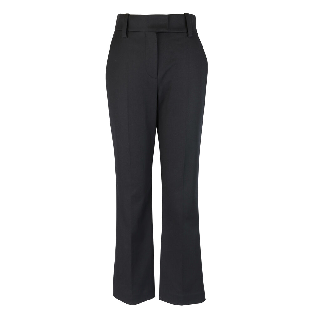 Brunello Cucinelli - Black Cotton Twill Kick Flare Pant