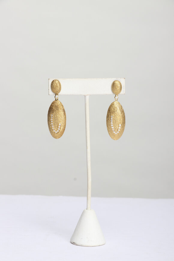 Coomi Eternity Hammered Drop Earrings