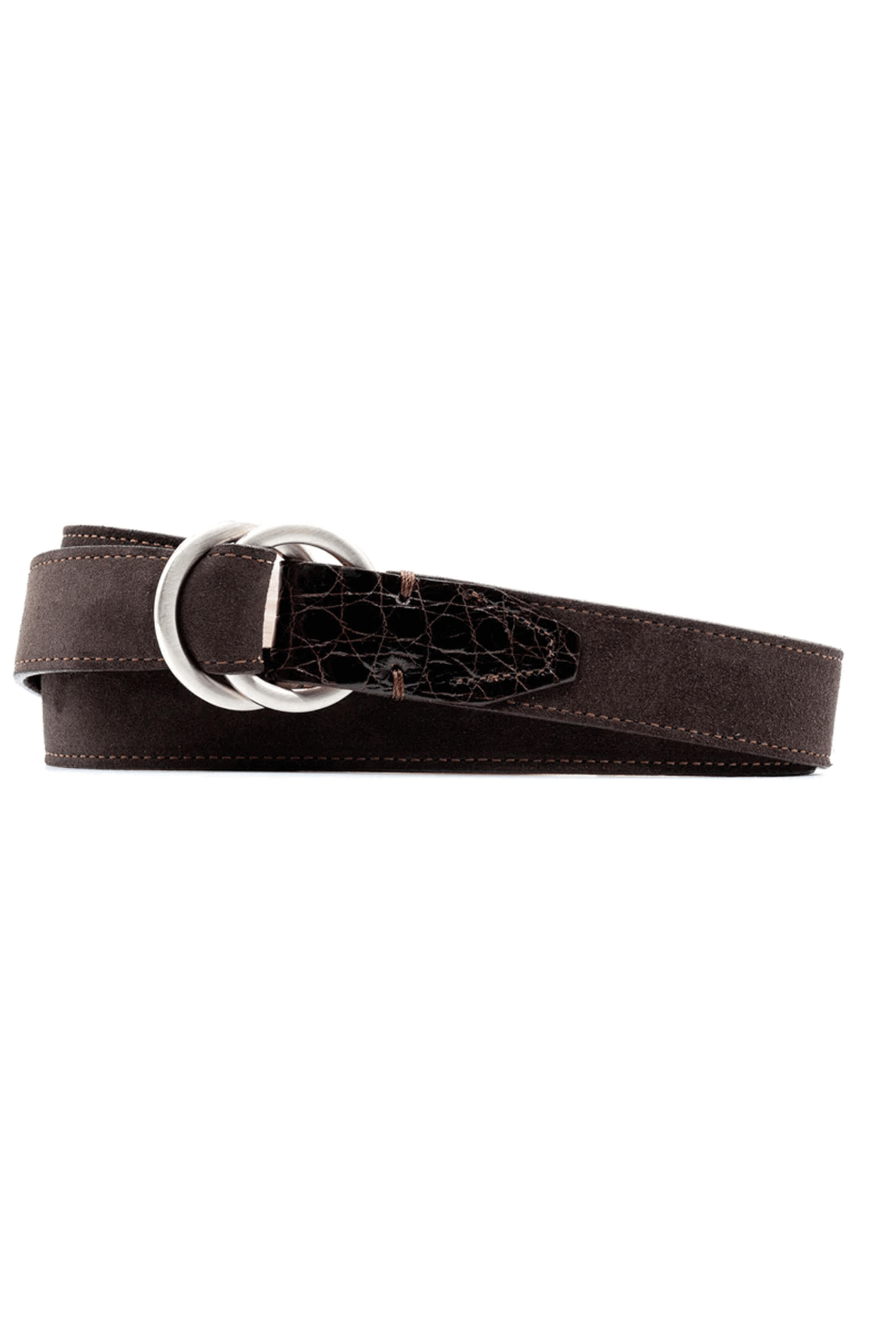 Martin Dingman - Walnut O-Ring Harrison Suede Belt
