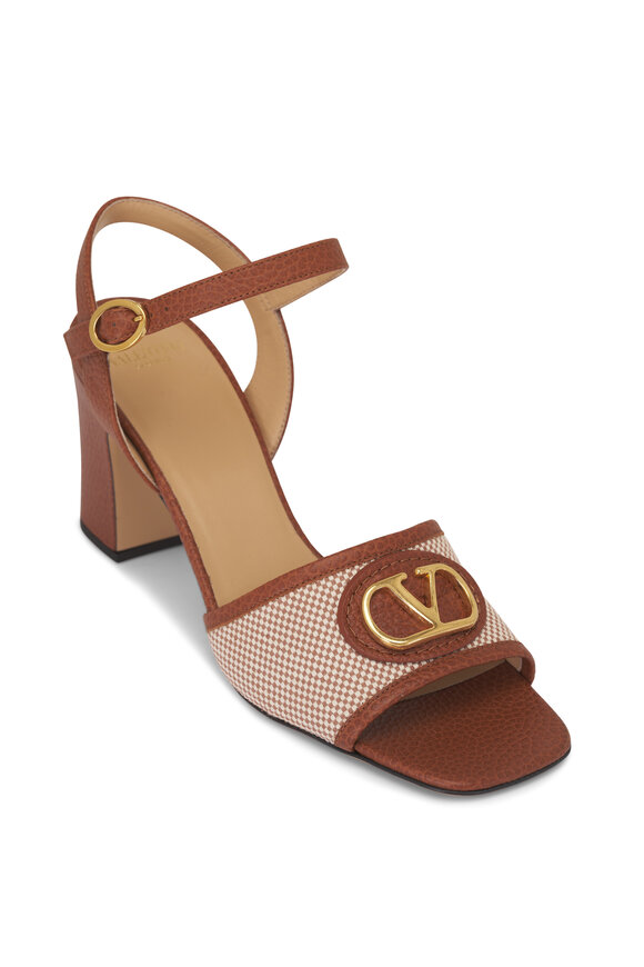 Valentino Garavani - Rockstud Metallic Nude Leather Sandal, 60mm