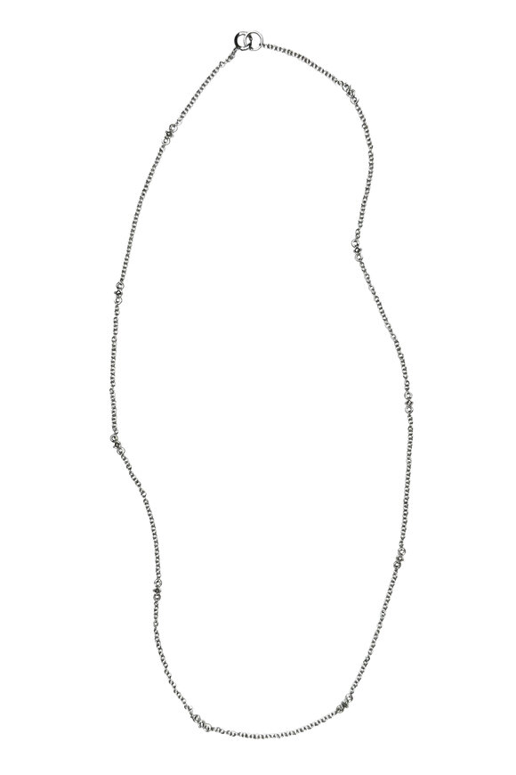 Nam Cho 18k White Gold Diamond Adjustable Station Chain - view 1