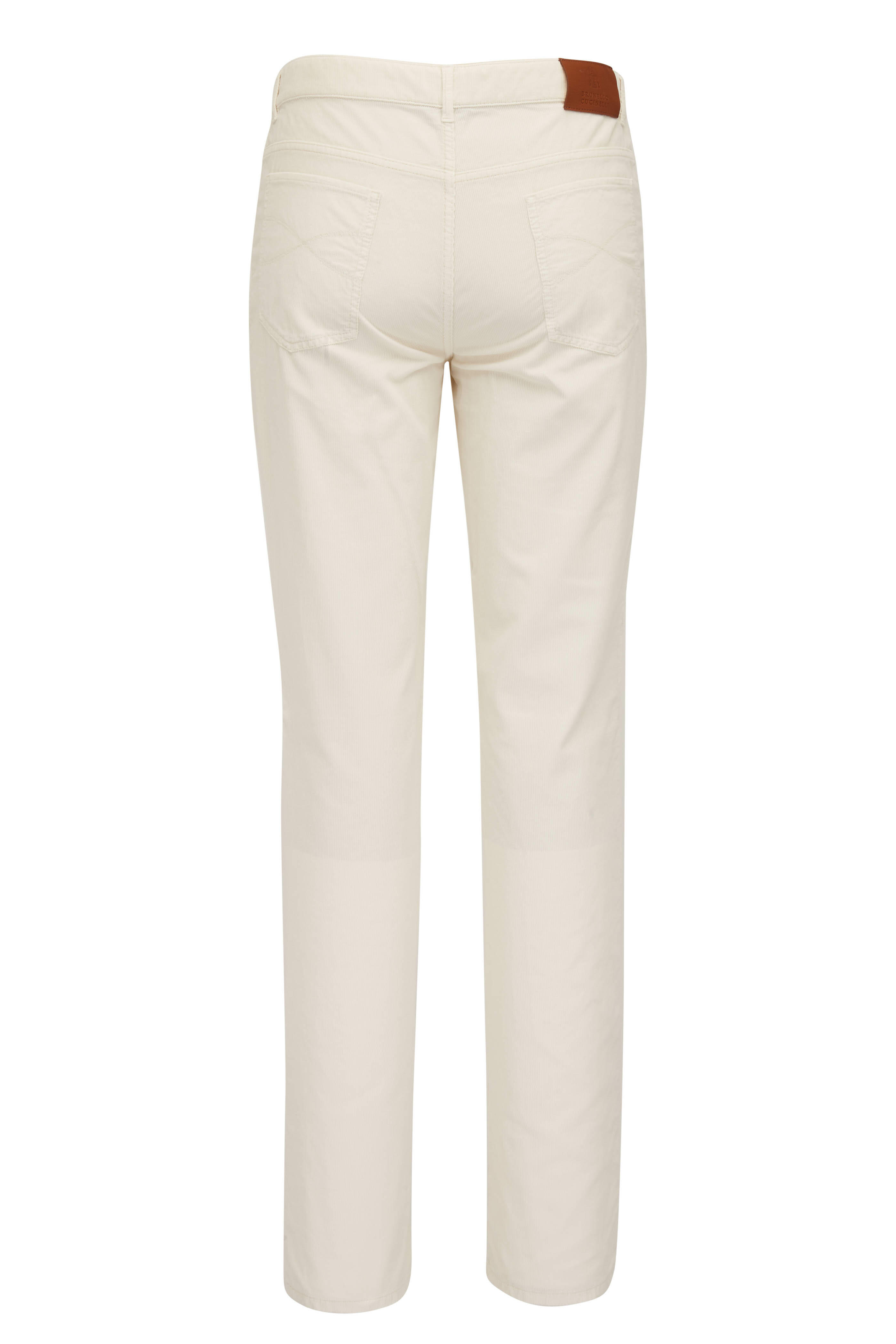 Brunello Cucinelli - Off-White Italian Corduroy Five Pocket Pants