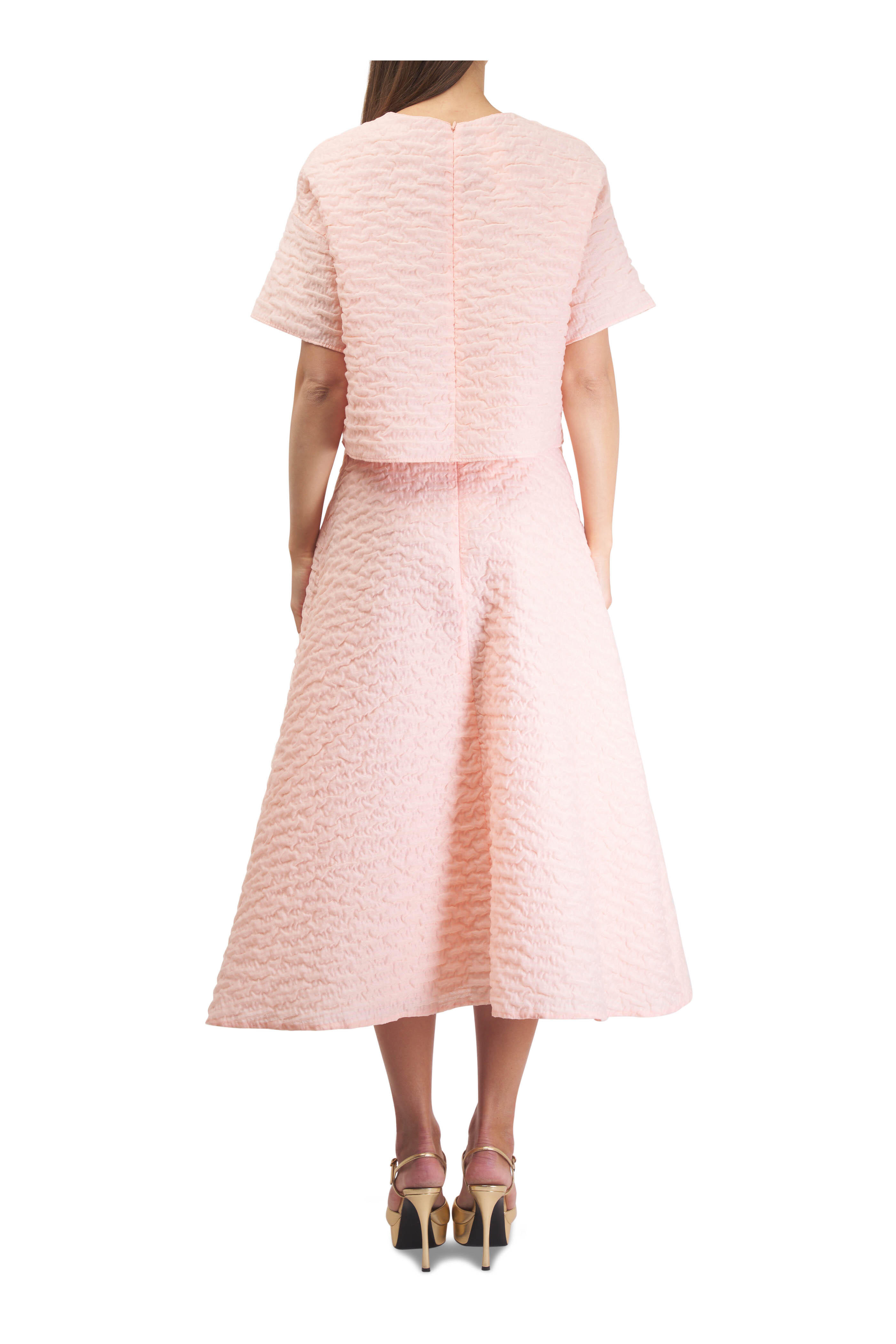 Akris - Peach 3D Bubble Organza Skirt