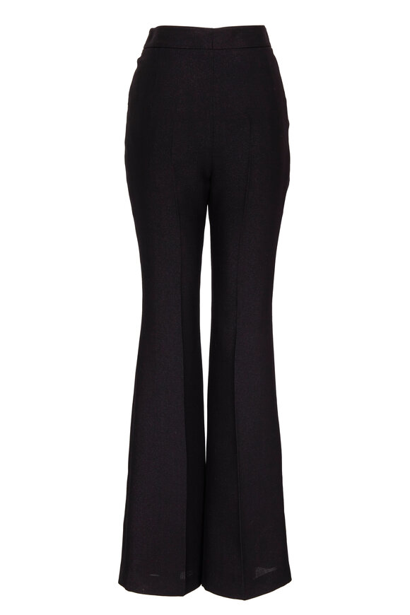 Akris - Farida Black Lurex Sparkle Flare Pant 