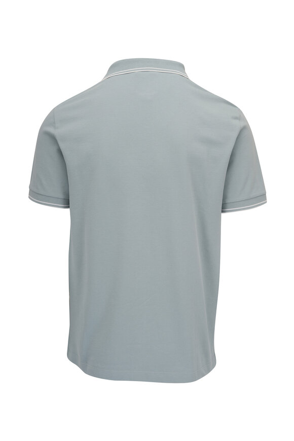 Stone Island - Sky Blue Cotton Polo | Mitchell Stores