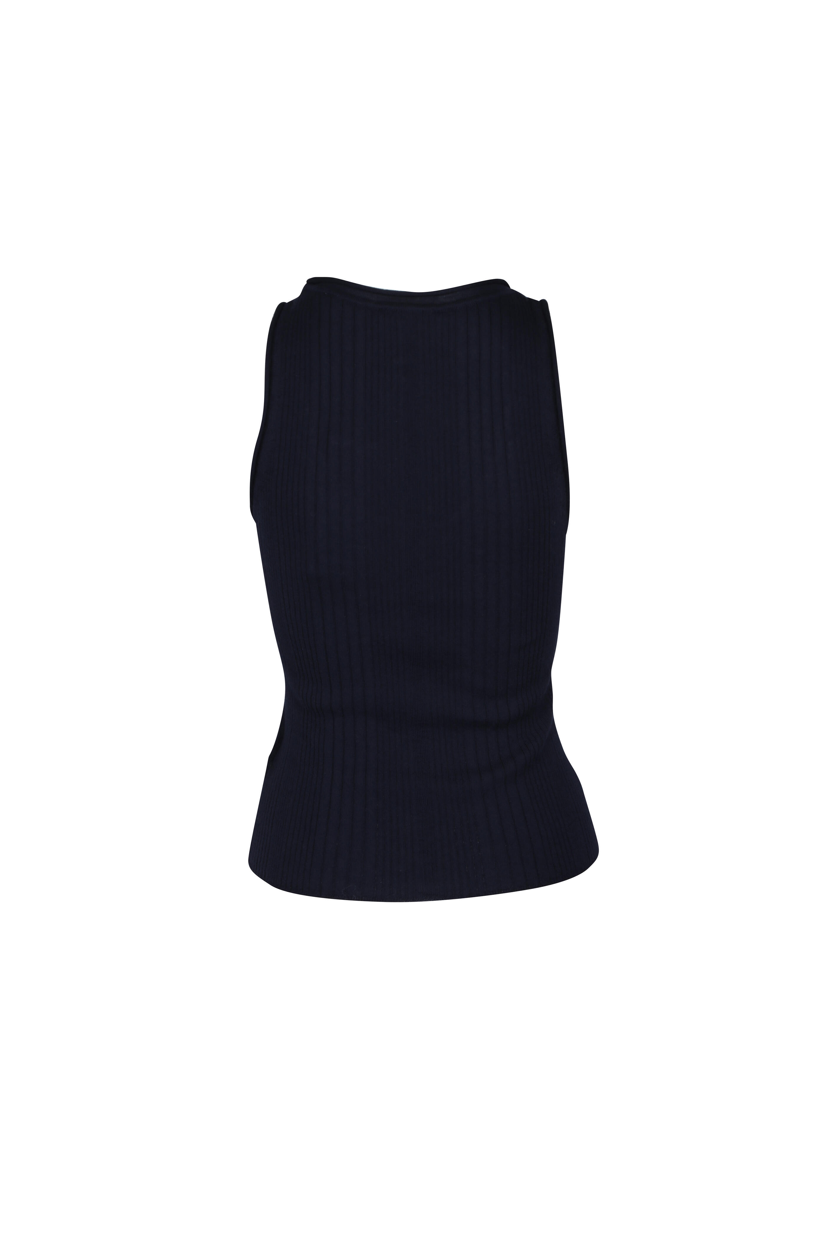 Veronica Beard - Birke Navy Merino Wool Tank - view 5