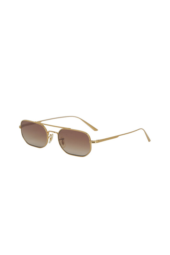 Oliver Peoples - Khaite 1989C Sun Gold & Dark Brown Sunglasses