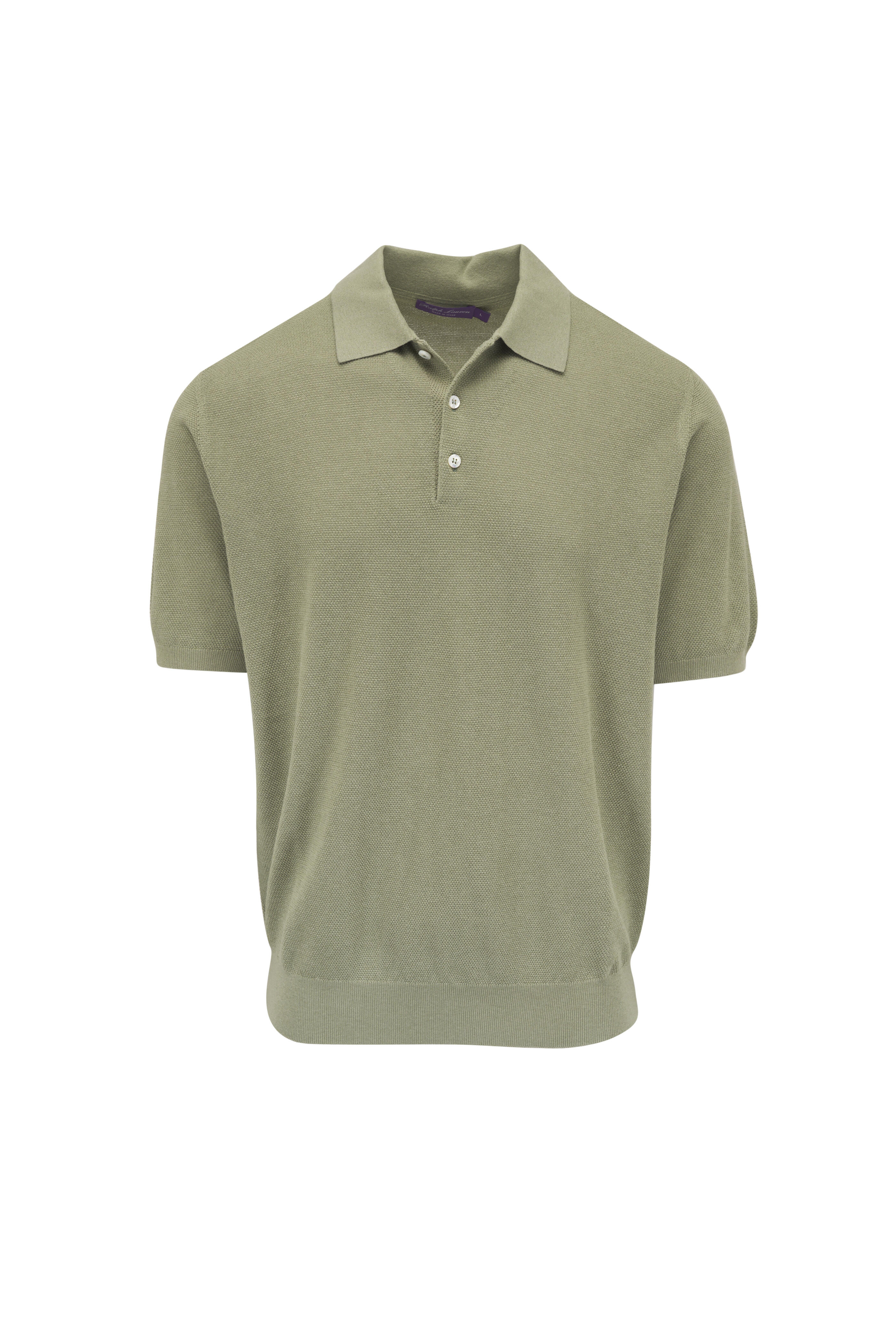 Ralph Lauren Purple Label - Cactus Green Knit Polo