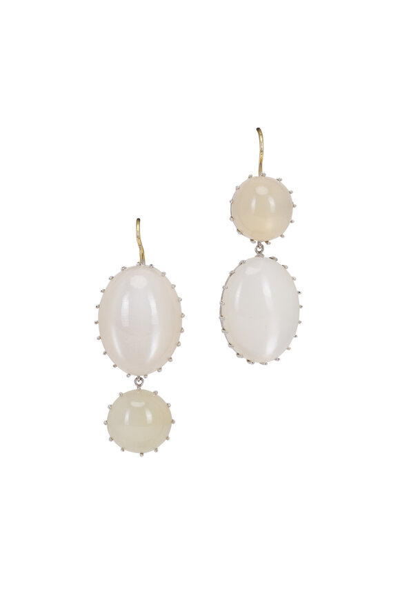 Renee Lewis 18k White Gold Moonstone Earring