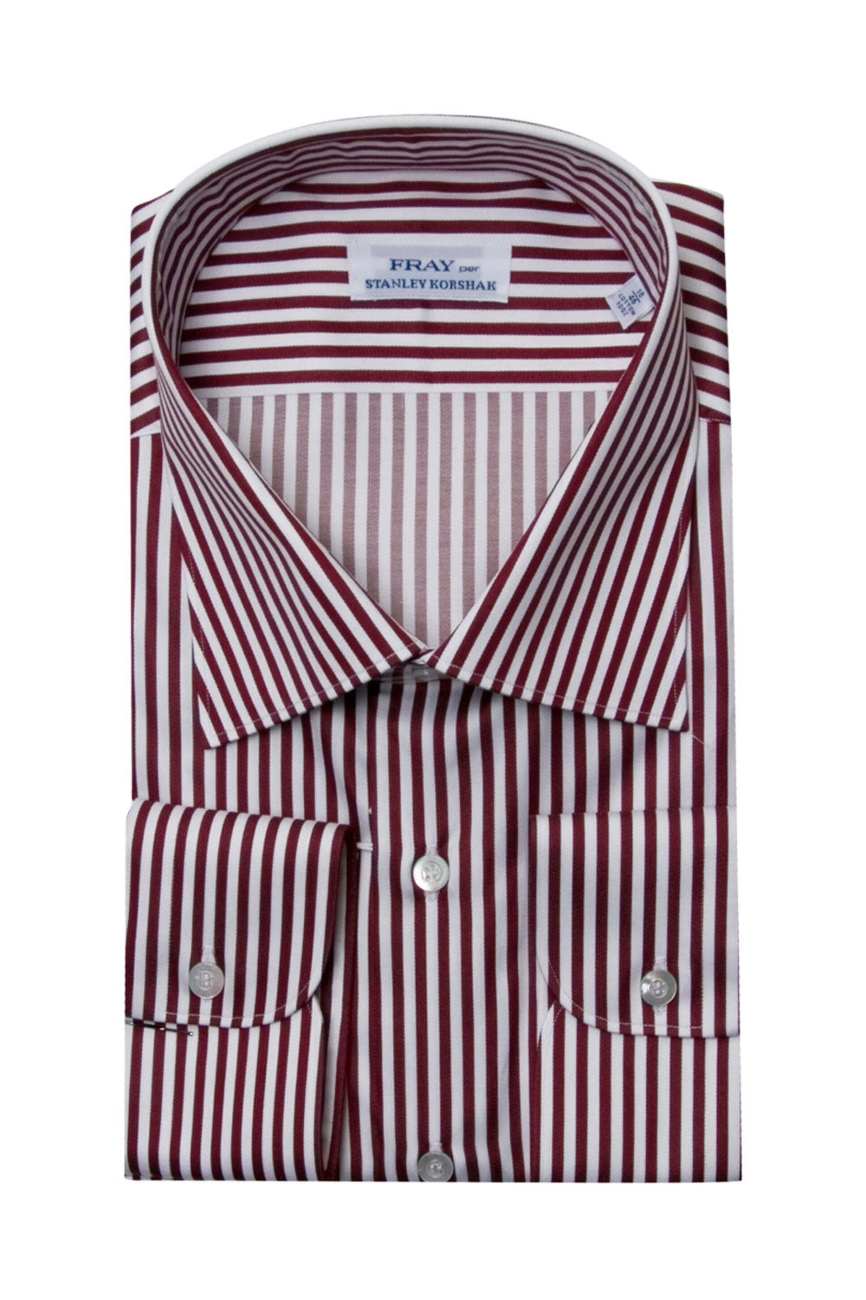 Fray - Bordeaux Bengal Stripe Dress Shirt