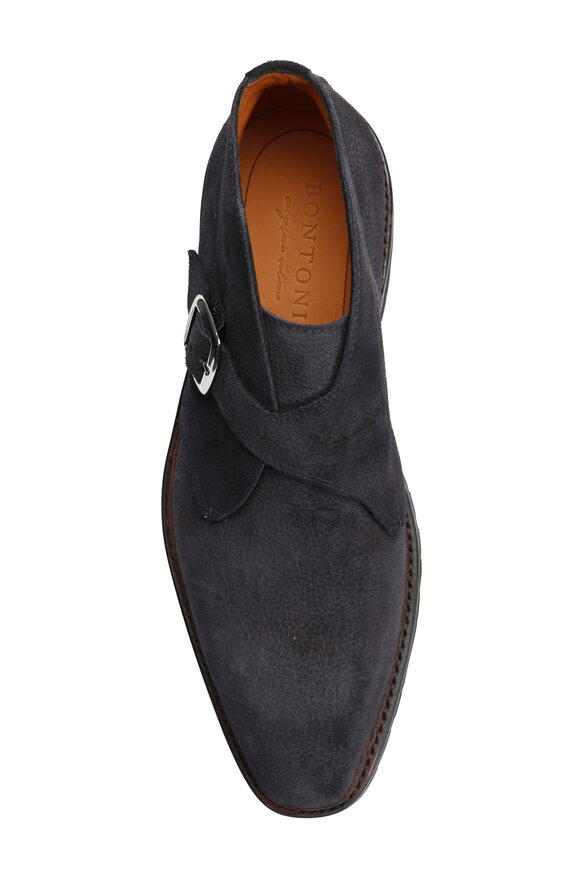 Bontoni Visionario Dark Navy Textured Suede Boot - view 3