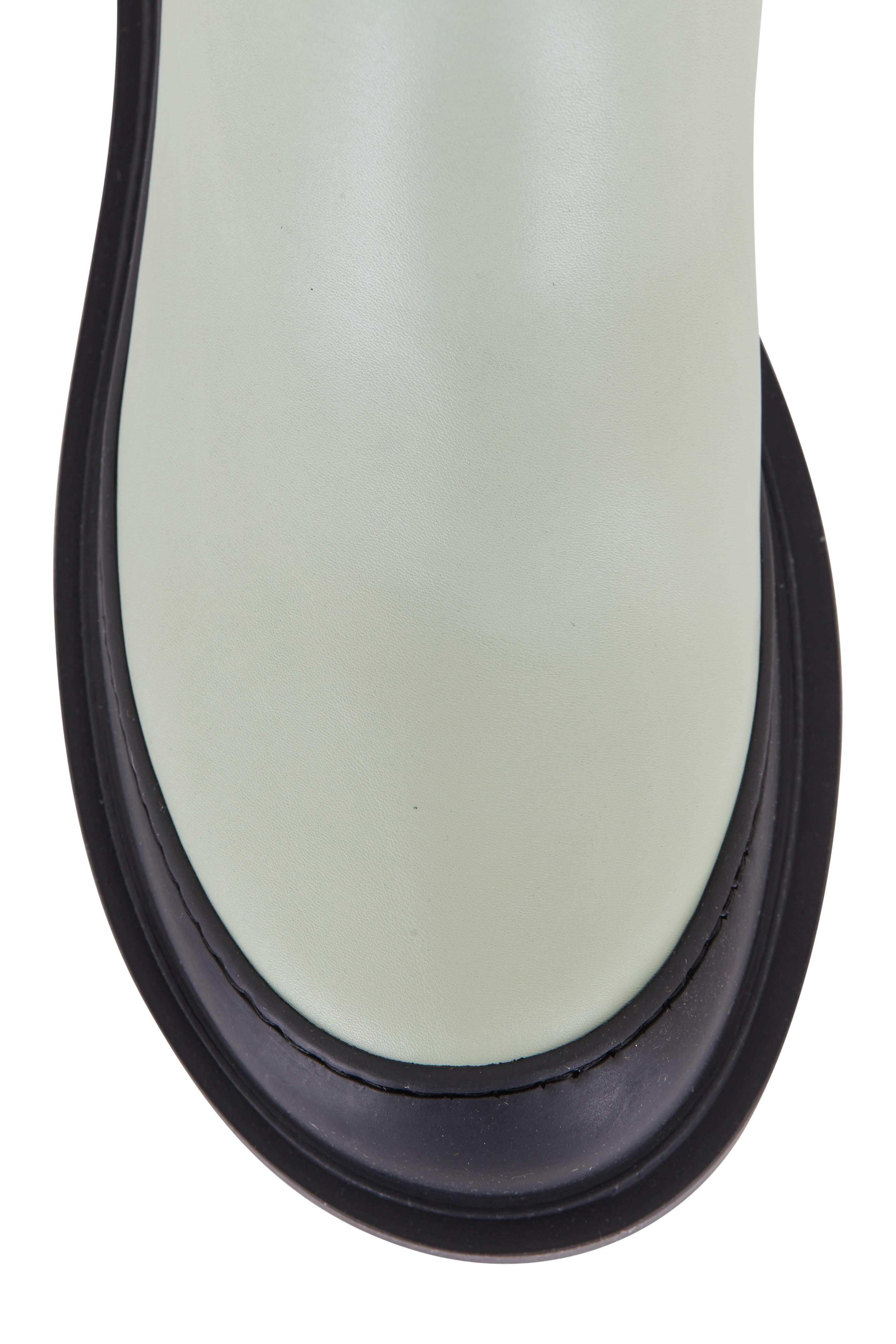 Loewe - Light Green Leather Chelsea Boot