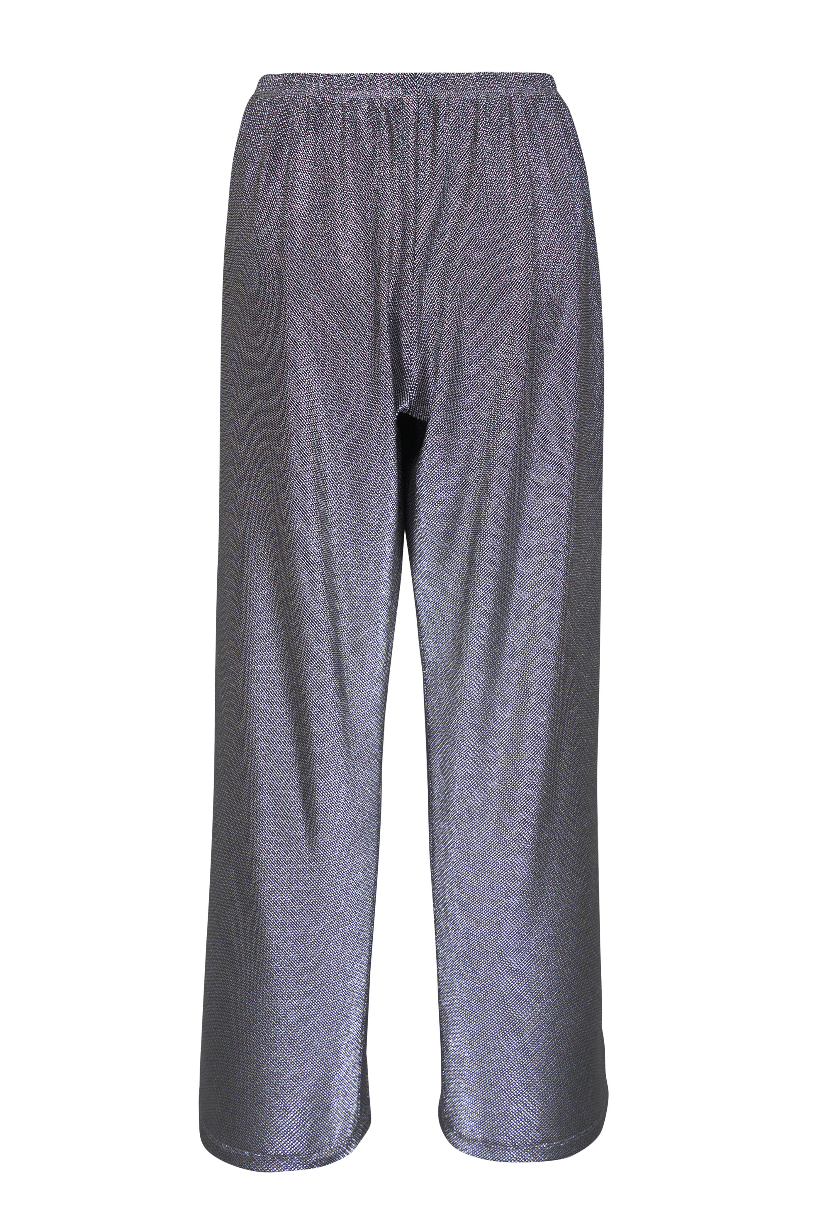 Peter Cohen - Silver Mesh Bias Cut Cropped Pant