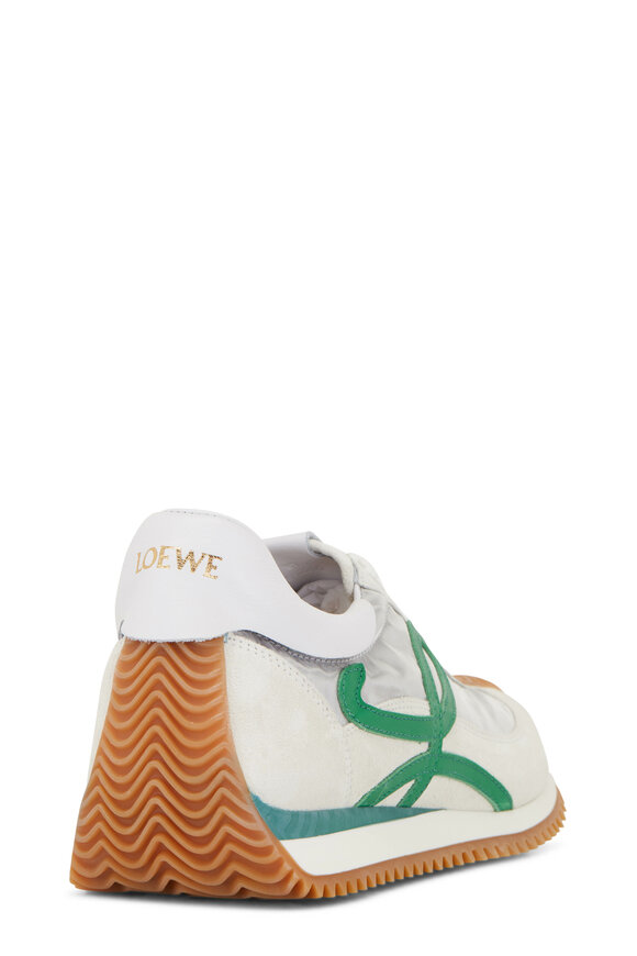 Loewe - Flow Runner Silver, White & Green Sneaker