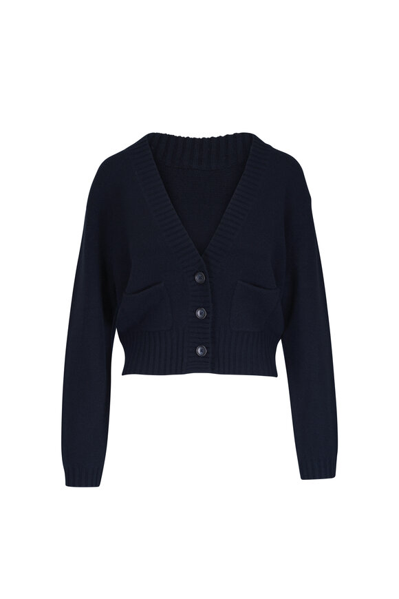 Dorothee Schumacher Foulard Statements Navy Wool & Cashmere Cardigan - view 1