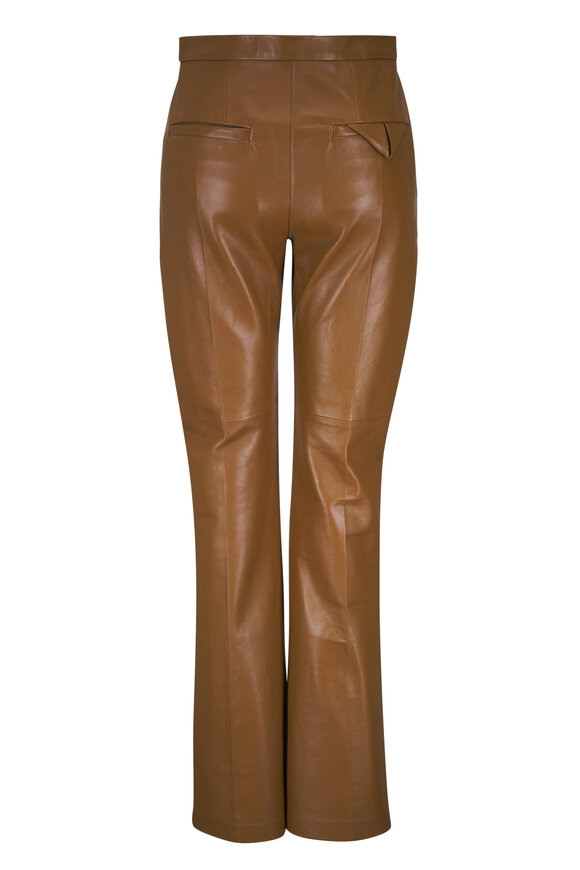 Dorothee Schumacher Sleek Statement Saffron Leather Flare Pant - view 2