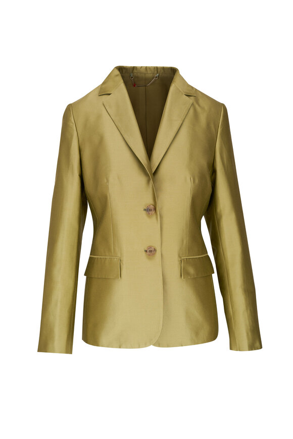 Kiton - Pistachio Cotton & Silk Jacket 