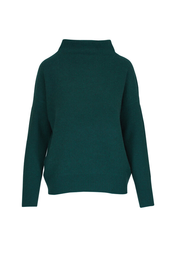 Vince Heather Jade Lake Cashmere Funnel Neck Sweater