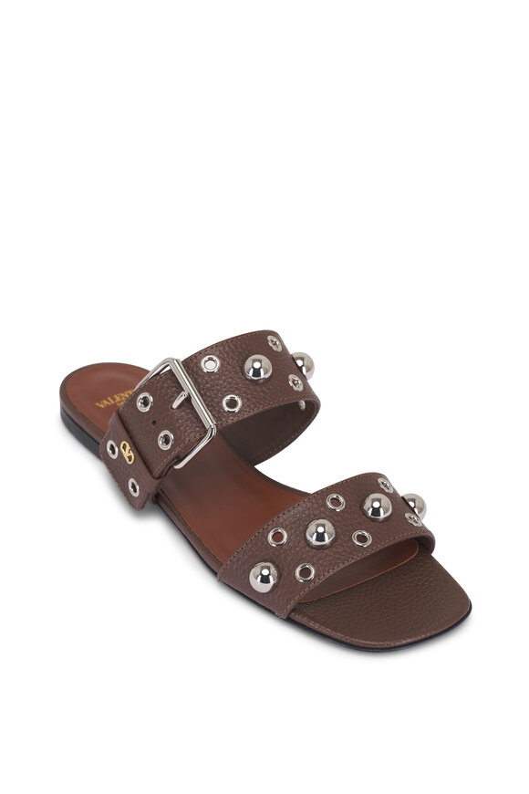 Christian Louboutin - Patrouille Brown Strappy Sandal, 85mm