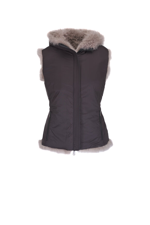 Brunello Cucinelli - Taupe Cashmere Fur Vest