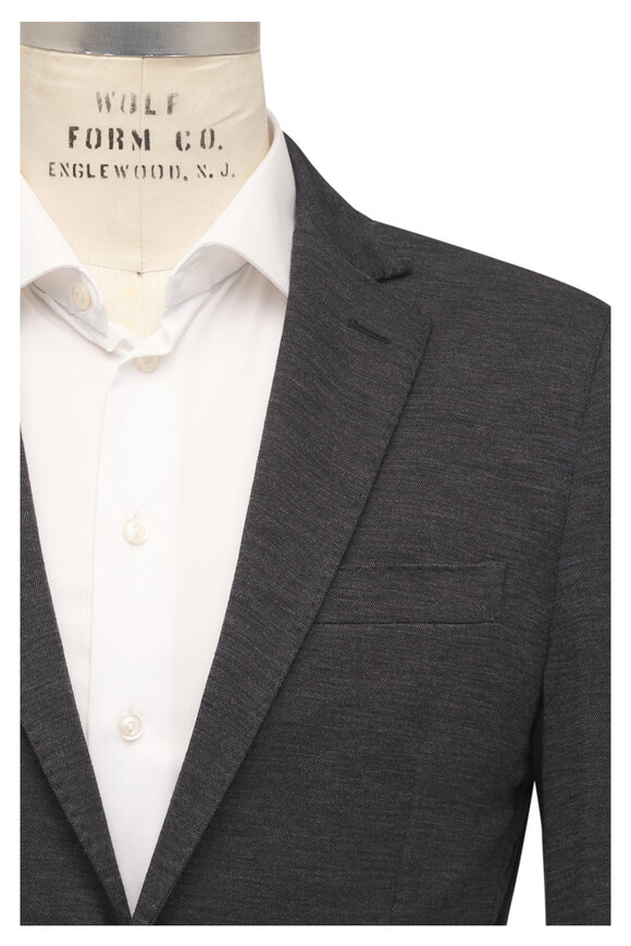 Maurizio Baldassari Charcoal Gray Wool Jersey Sportcoat - view 1