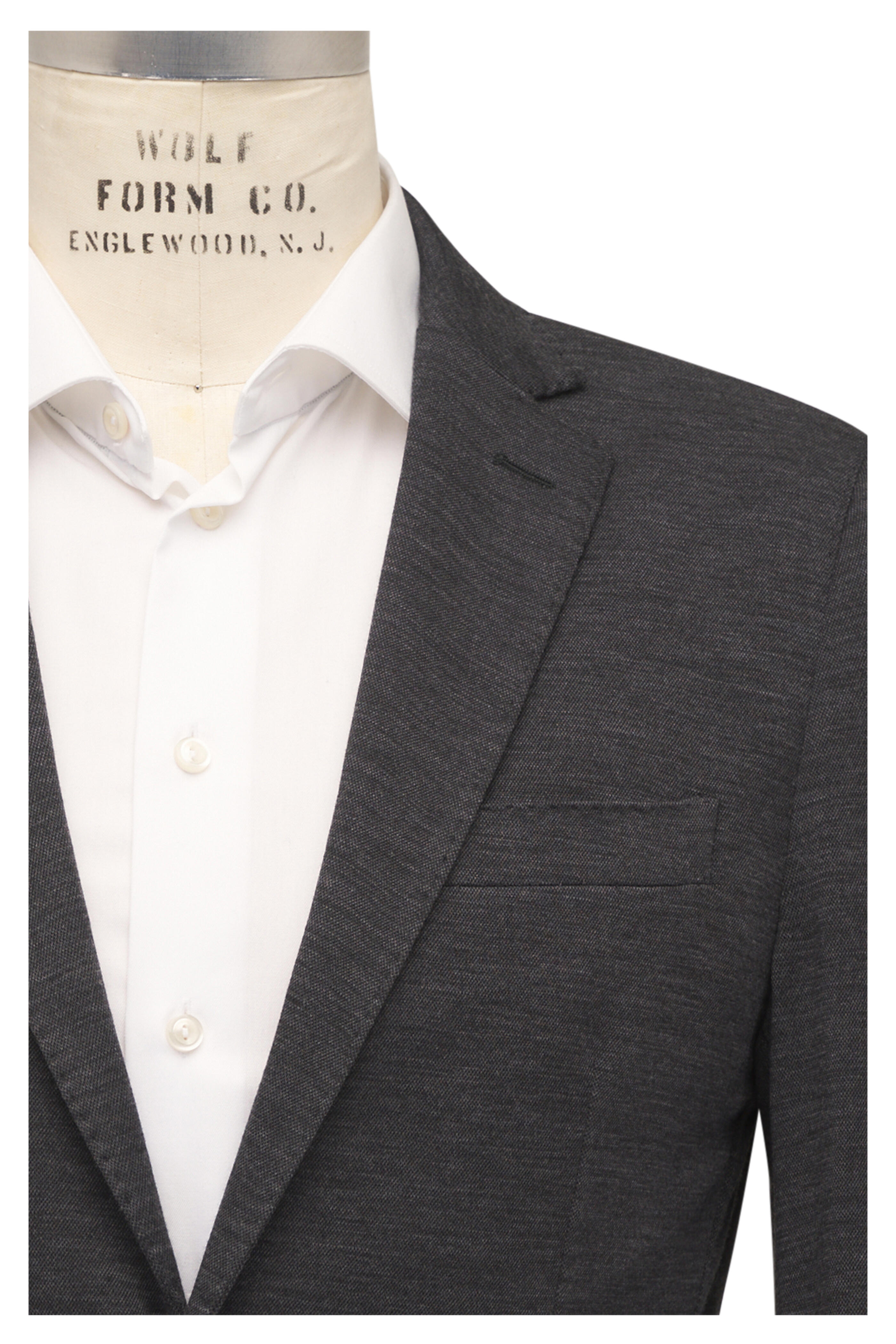 Maurizio Baldassari - Charcoal Gray Wool Jersey Sportcoat