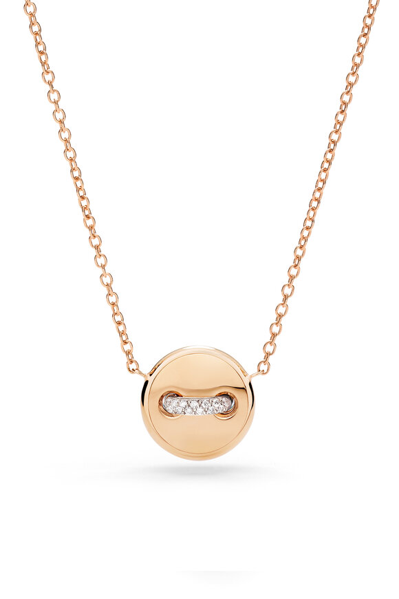 Pomellato 18k Rose Gold Pom Pom Dot Reversible Necklace