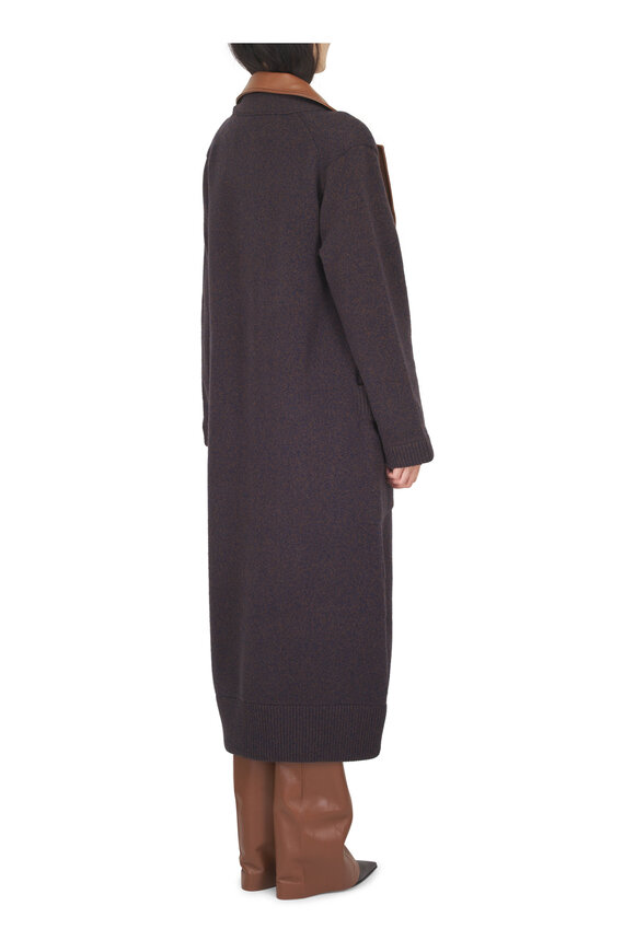Dorothee Schumacher It's A Match Navy Brown Mouline Coat - view 4
