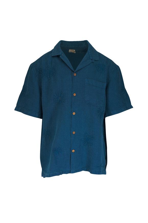 Faherty Brand Pacific Tides Embroidered Sport Shirt